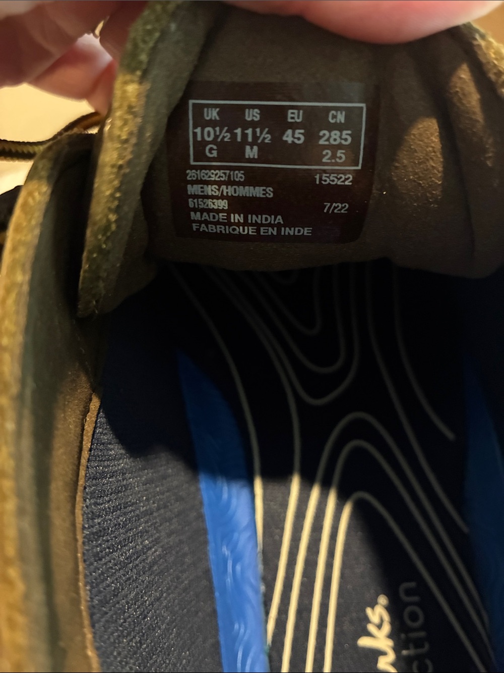 Clarks Brown and Olive Leather Chukka Boots - Picture 9 of 10